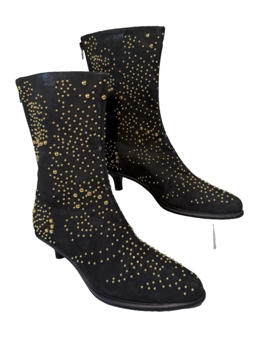 Beverly Feldman Black studded Boots Size 8